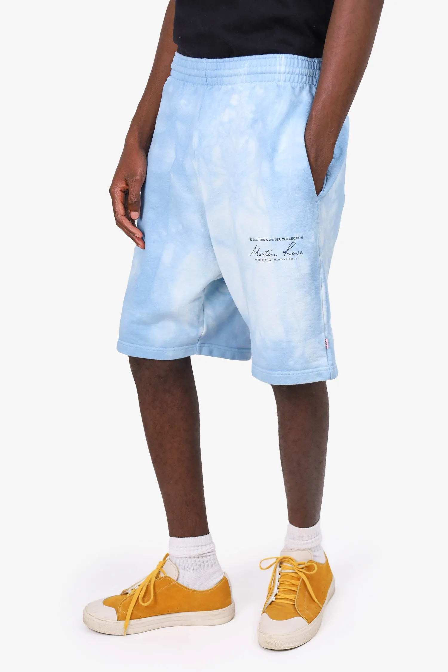 Martine Rose Blaue Jogger-Shorts mit Tie-Dye-Print in Größe S Herren
