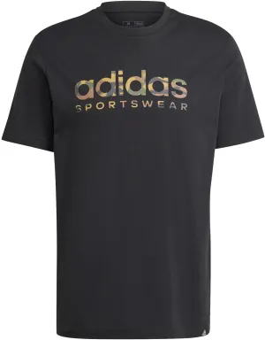 Herren Camouflage Lineares Grafik T-Shirt