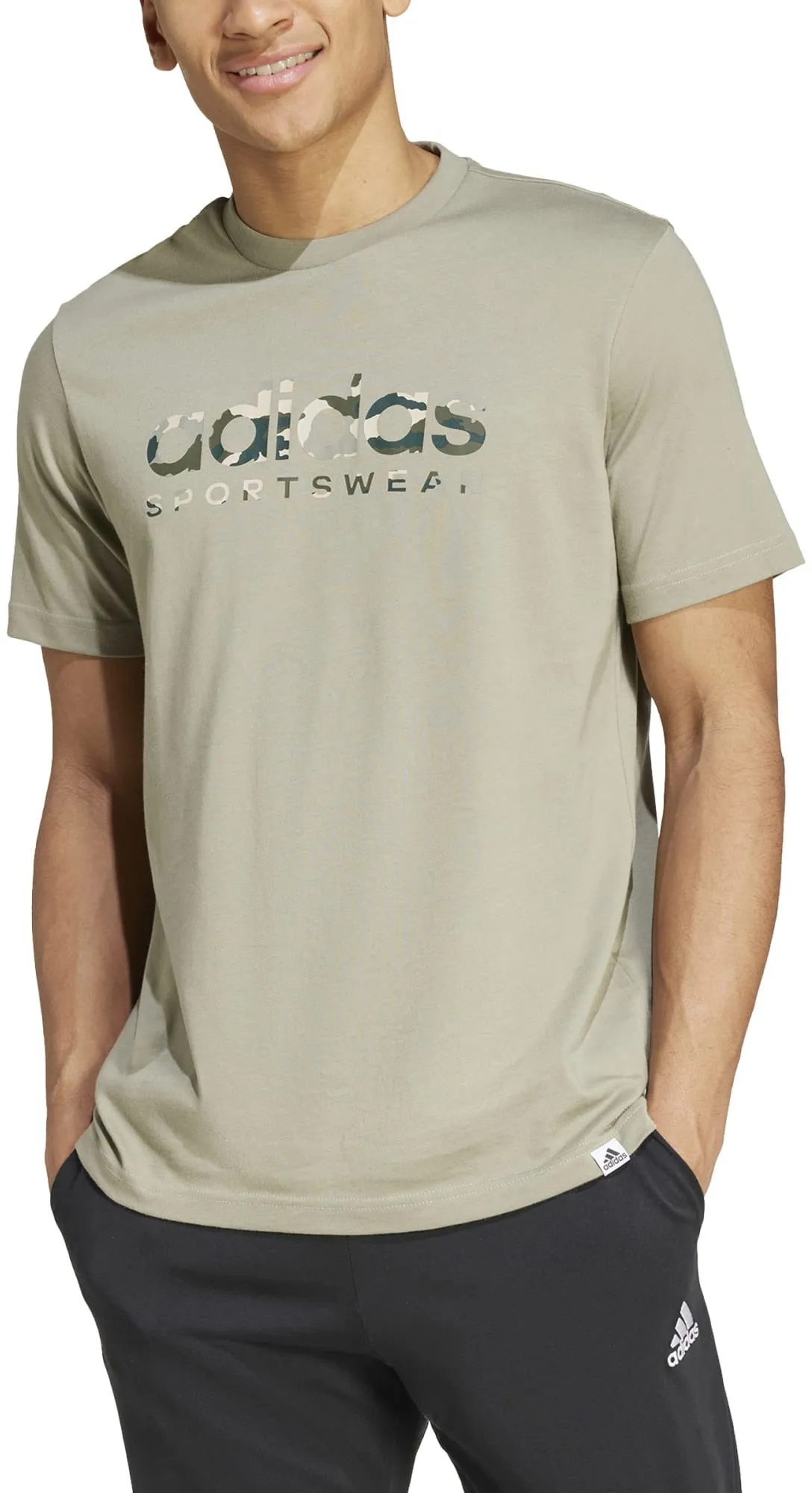 Herren T-Shirt mit Camouflage-Linearmuster