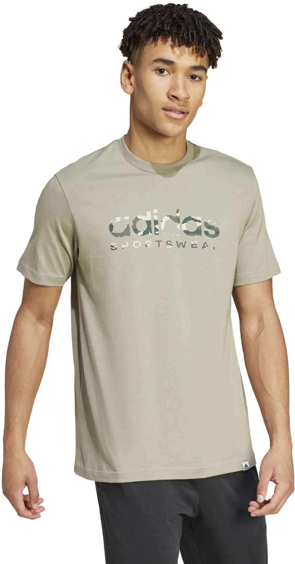 Herren T-Shirt mit Camouflage-Linearmuster