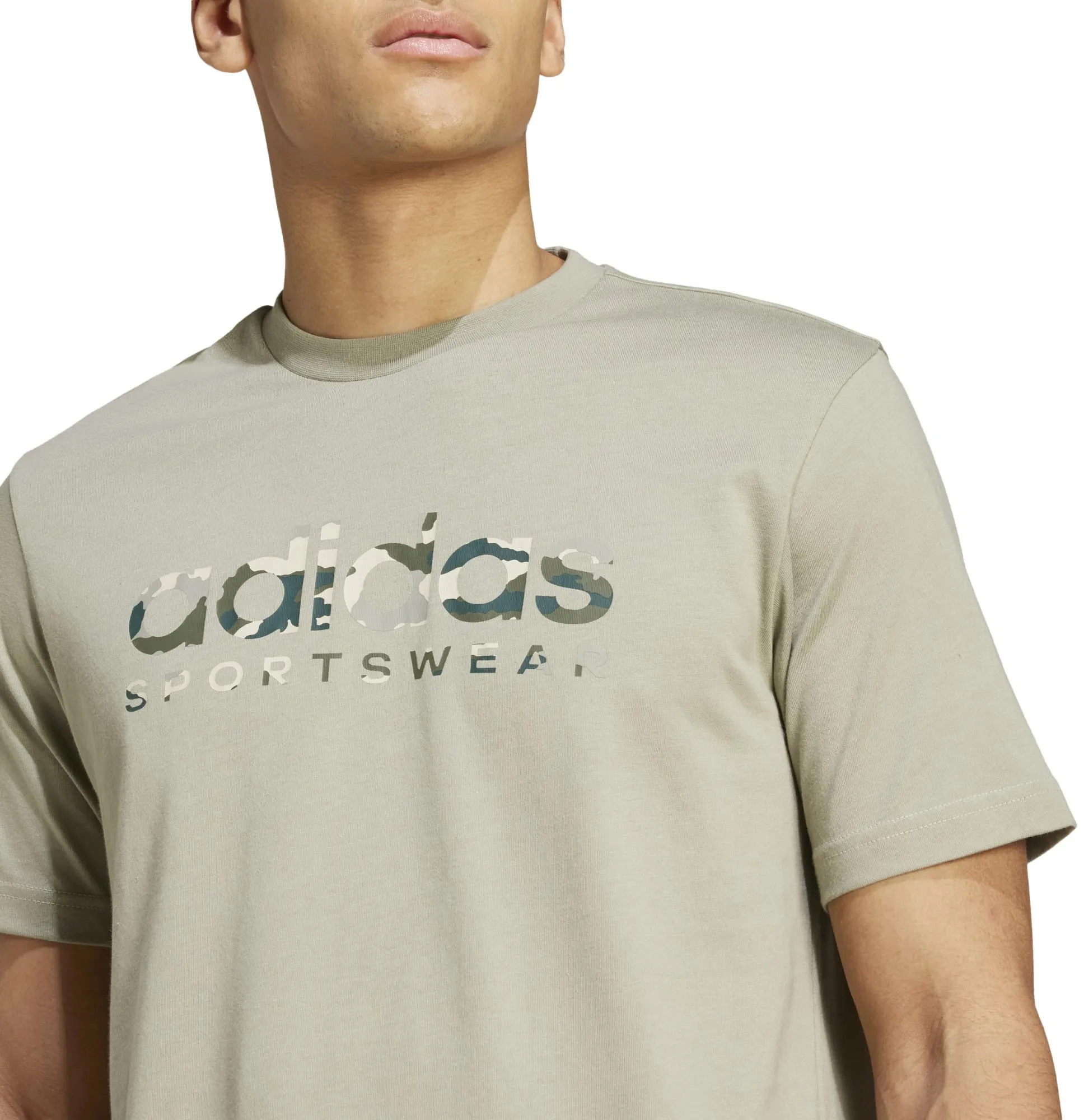 Herren T-Shirt mit Camouflage-Linearmuster