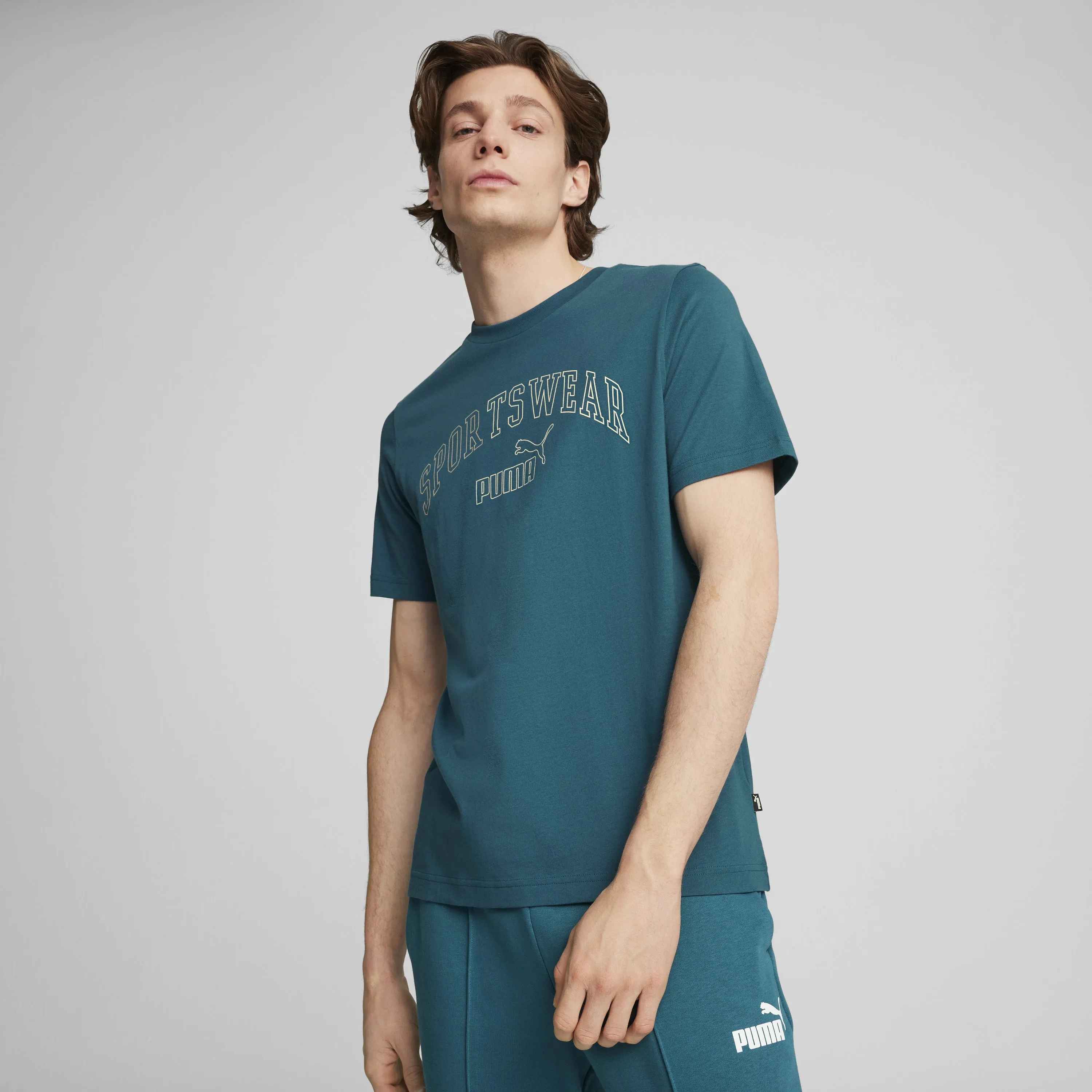 Herren Ess  Logo Lab Verlauf T-Shirt