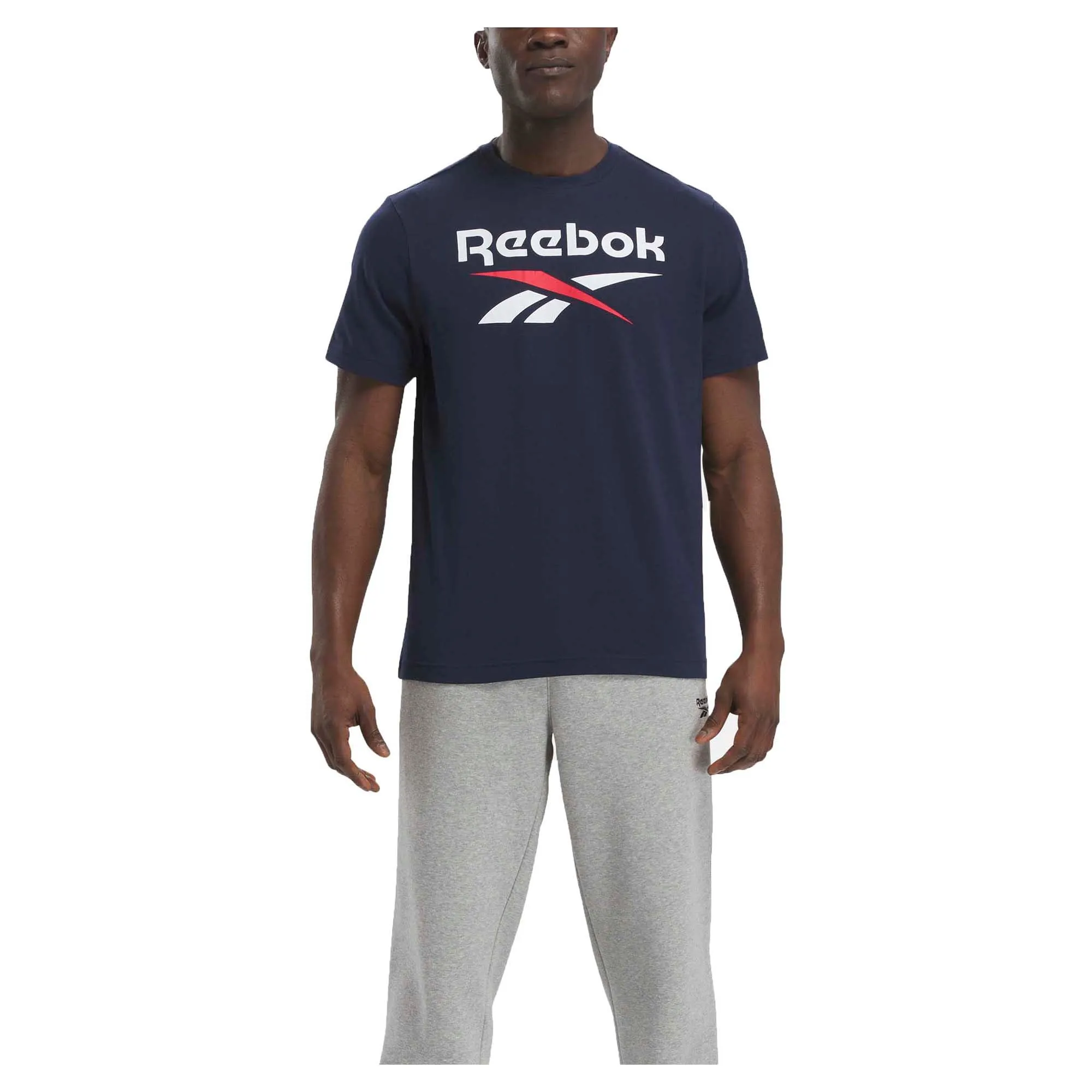 Herren T-Shirt mit gestapeltem Logo