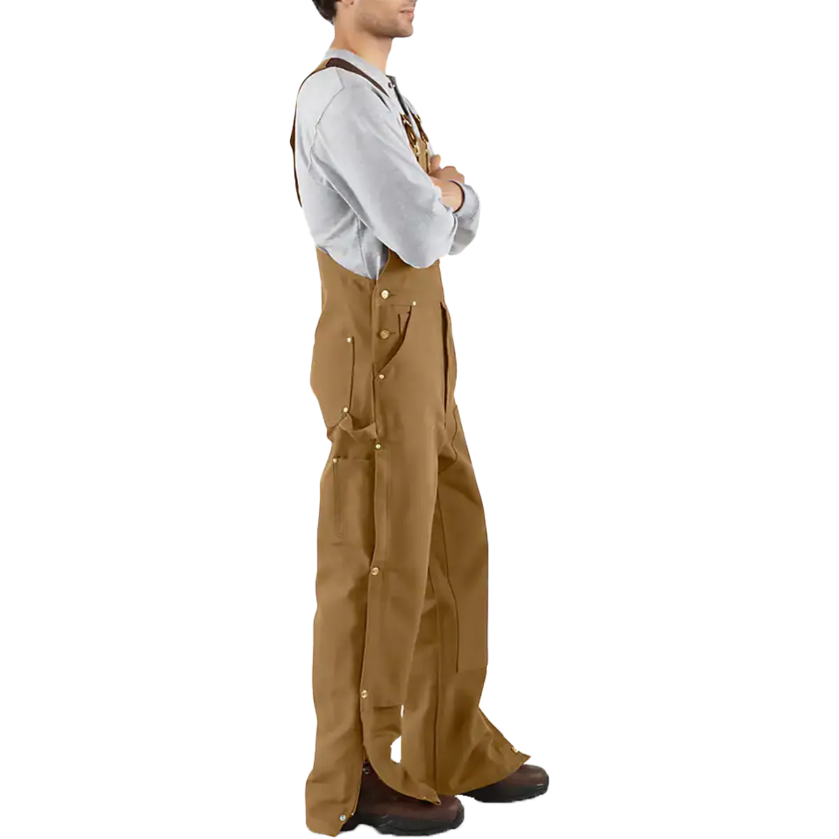 Herren-Bib Overall in lockerer Passform aus festem Duck-Stoff
