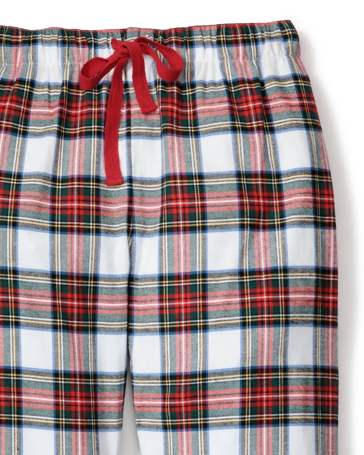 Herren Karo Balmoral Flanellhose in Rot Weiß