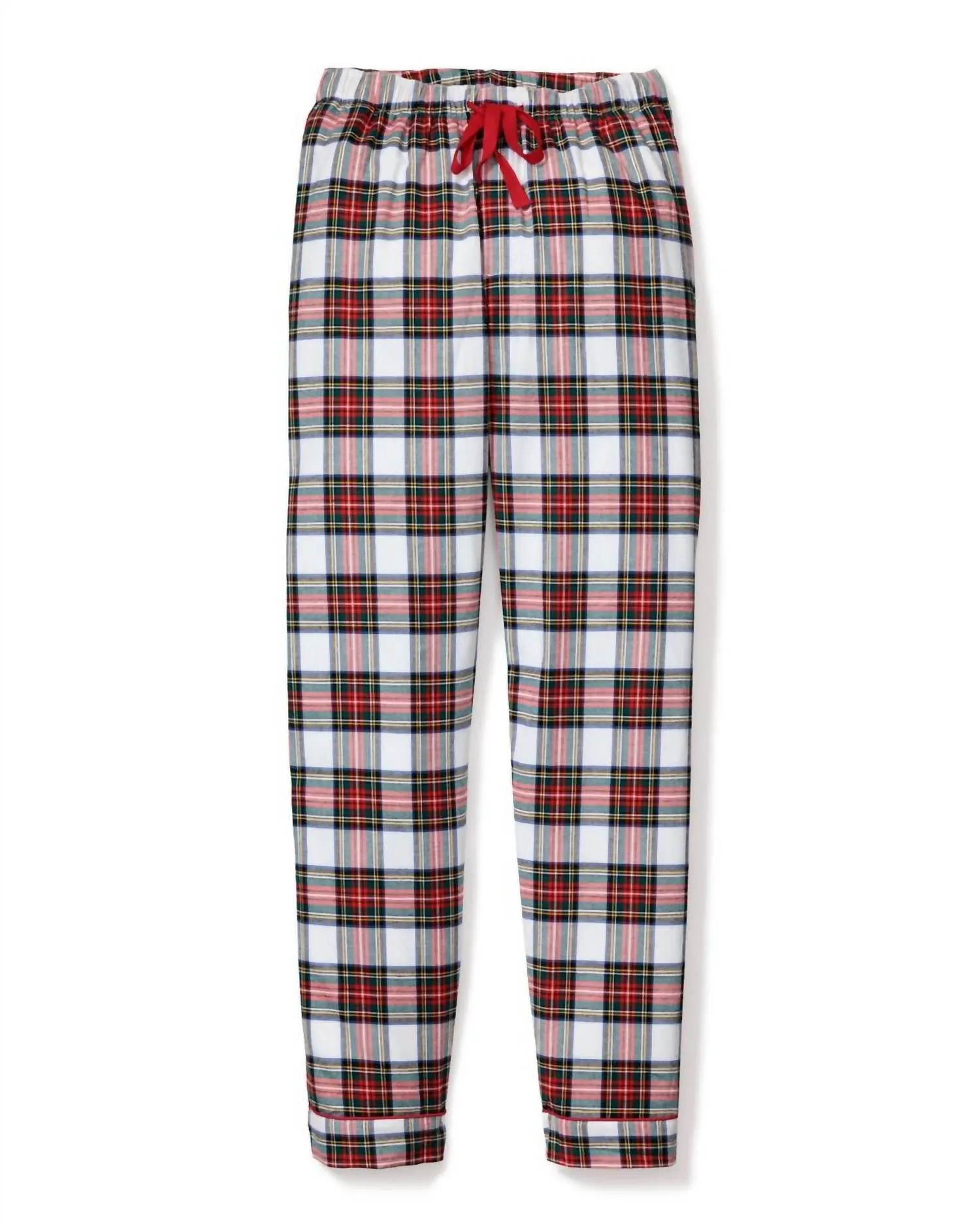 Herren Karo Balmoral Flanellhose in Rot Weiß