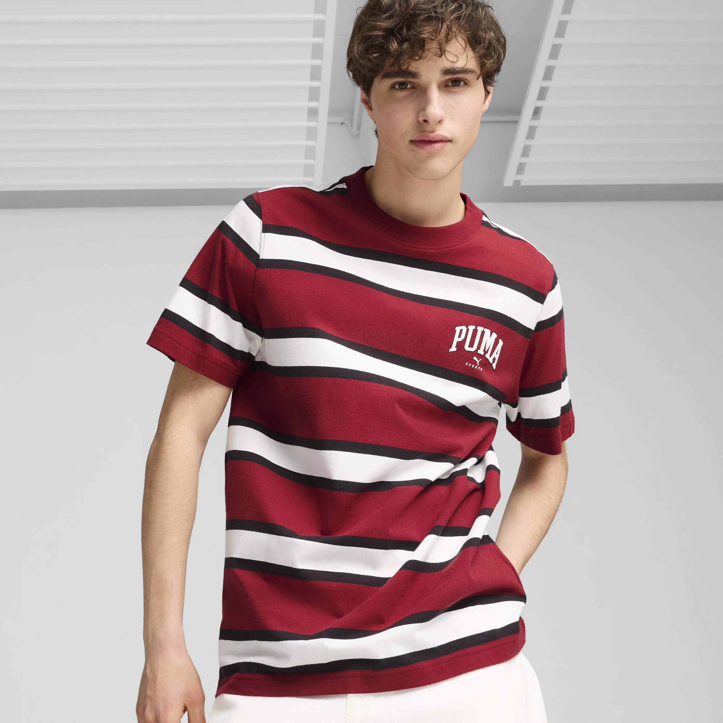 Herren-Streifen-T-Shirt für das Team