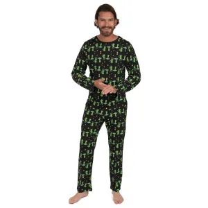 Herren Zwei-Teile Baumwoll Schlafanzug Loose Fit Alien