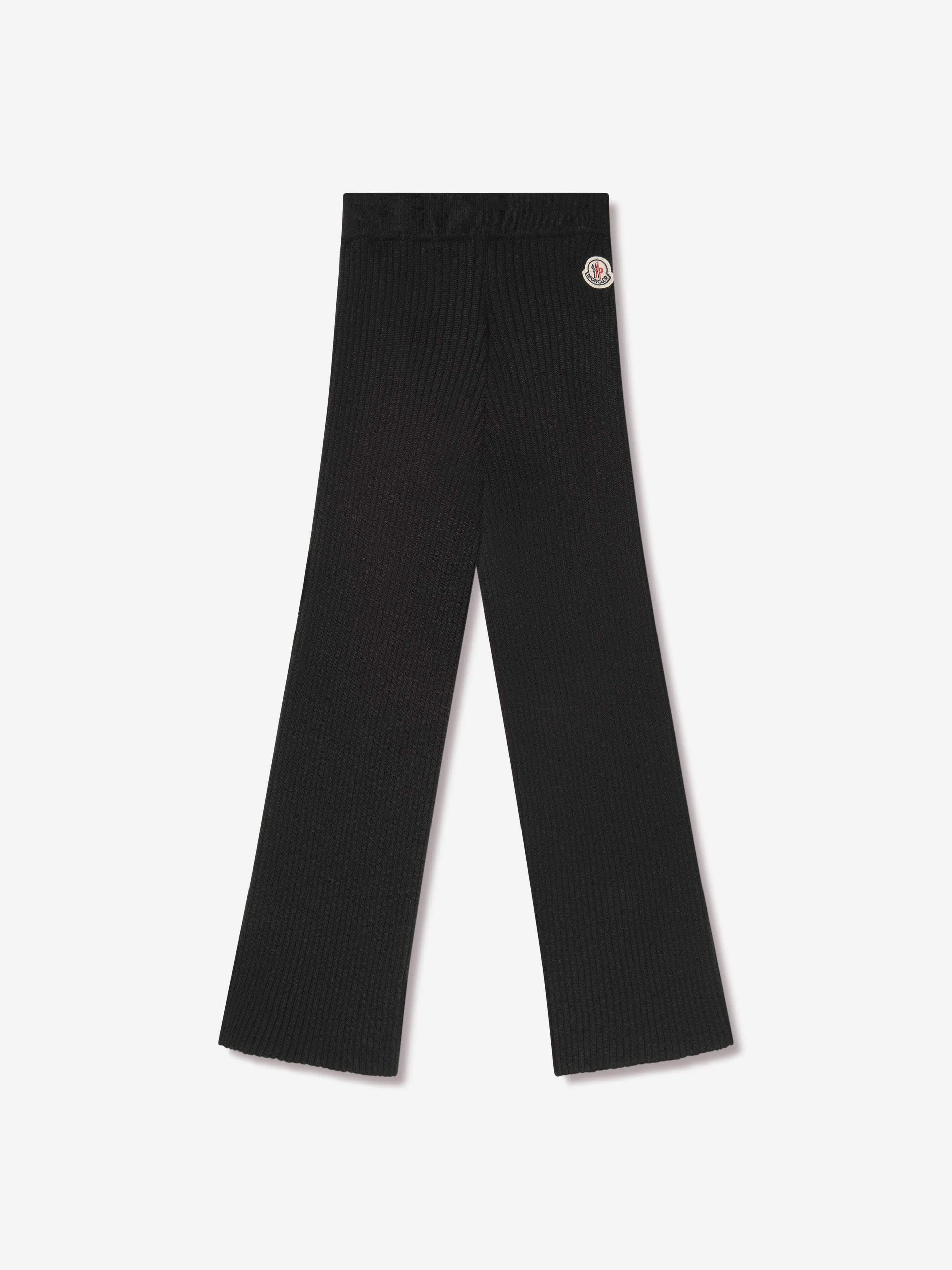 Moncler Enfant Strickhosen für Mädchen in Schwarz