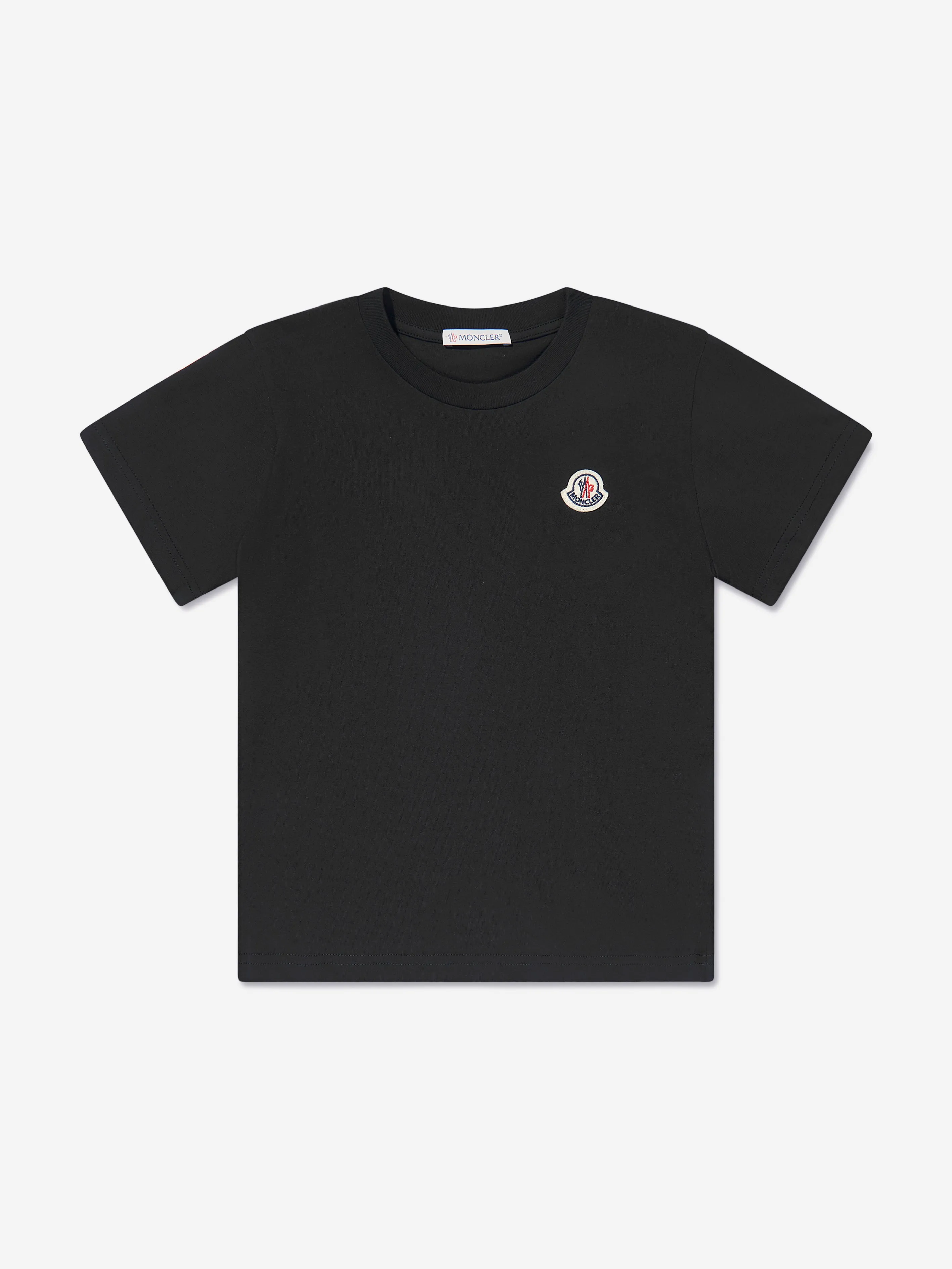 Moncler Enfant Kids Logo T-Shirt in Schwarz