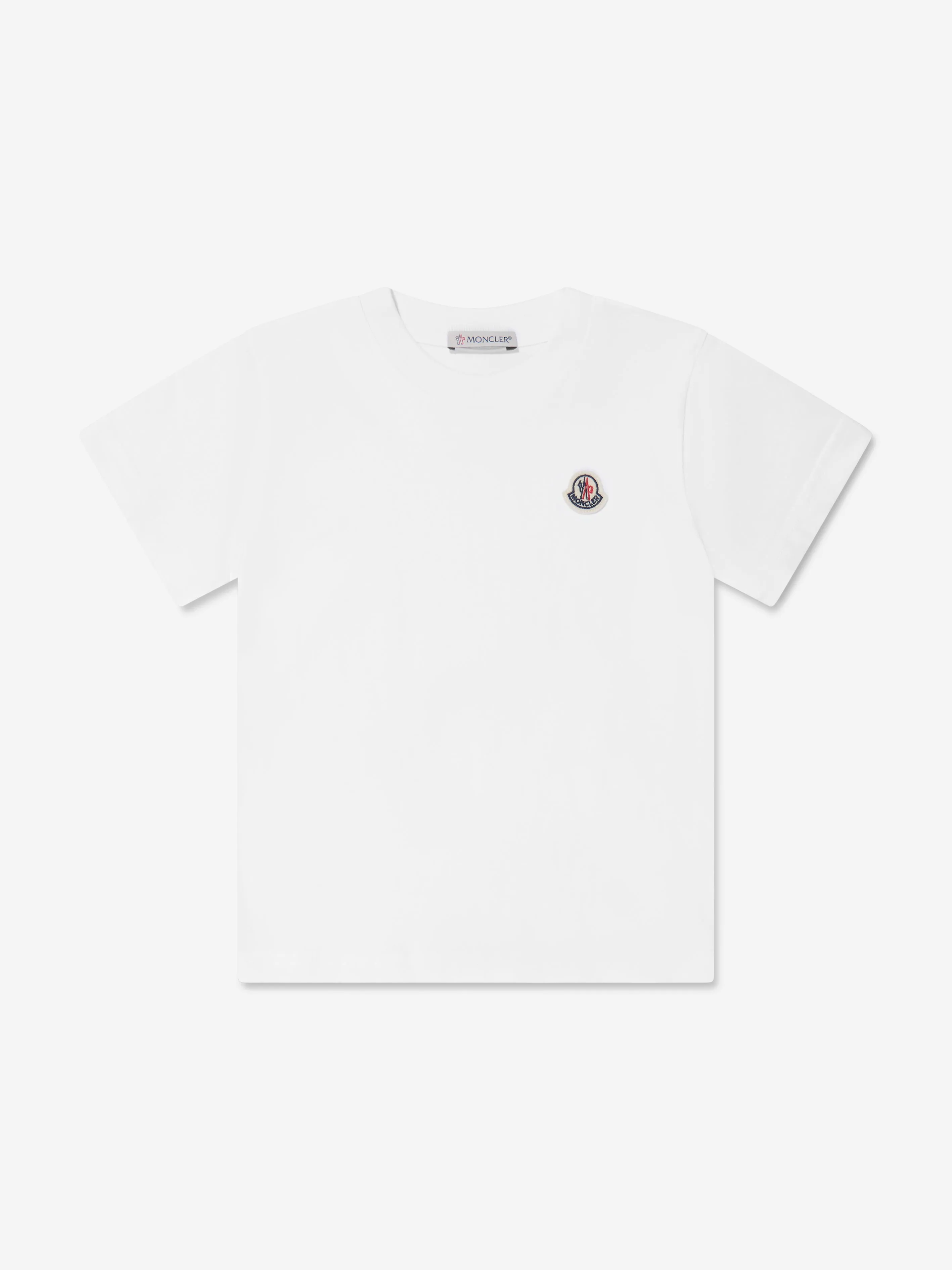 Moncler Enfant Kinder Logo T-Shirt in Weiß