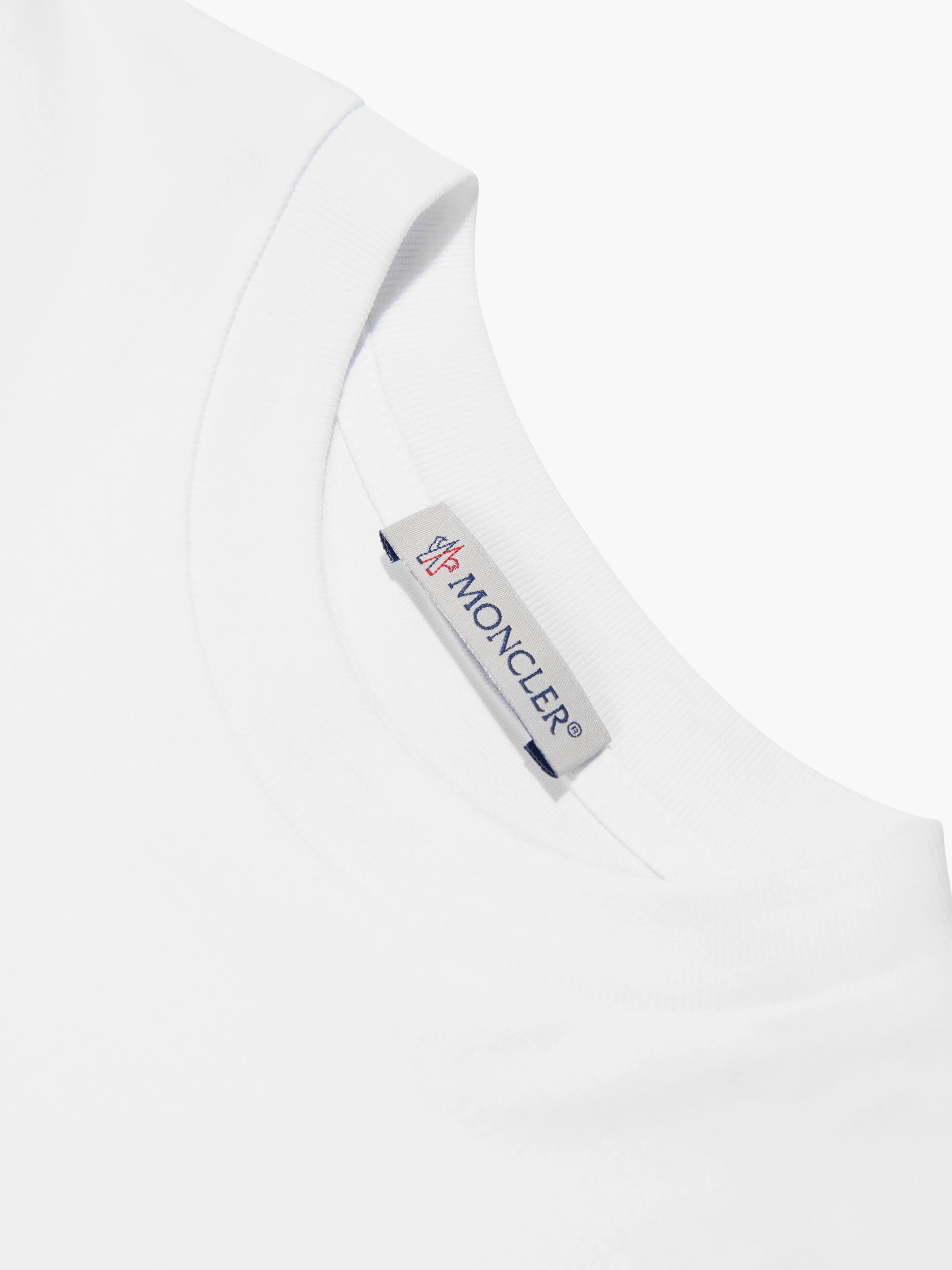Moncler Enfant Kinder Logo T-Shirt in Weiß