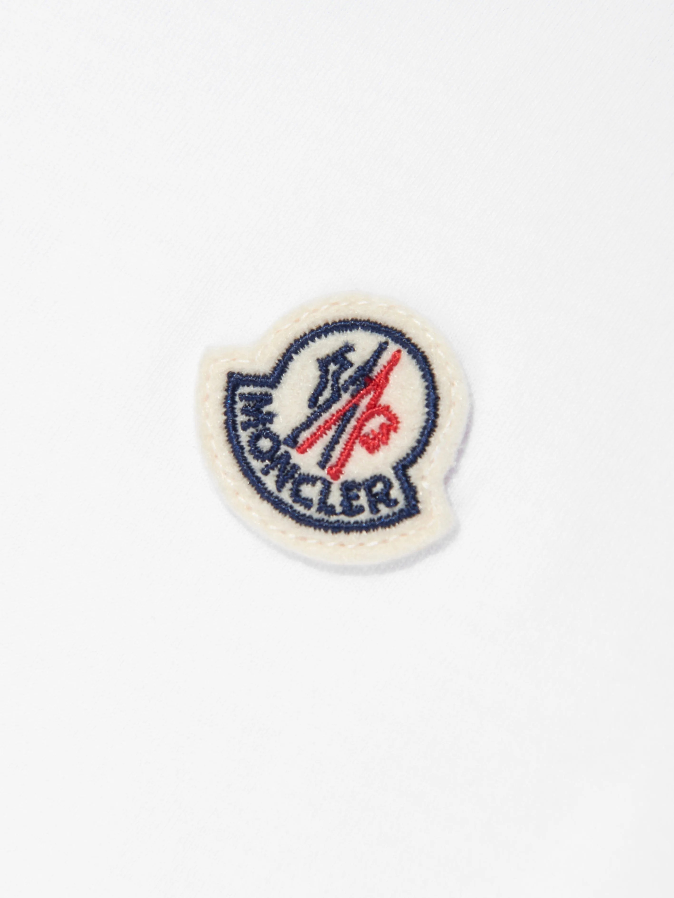 Moncler Enfant Kinder Logo T-Shirt in Weiß