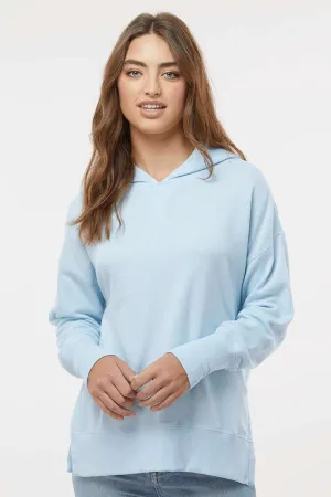MV Sport Womens French Terry Hooded Sweatshirt Hoodie - Arctic Blue Clothing Mv-Sport