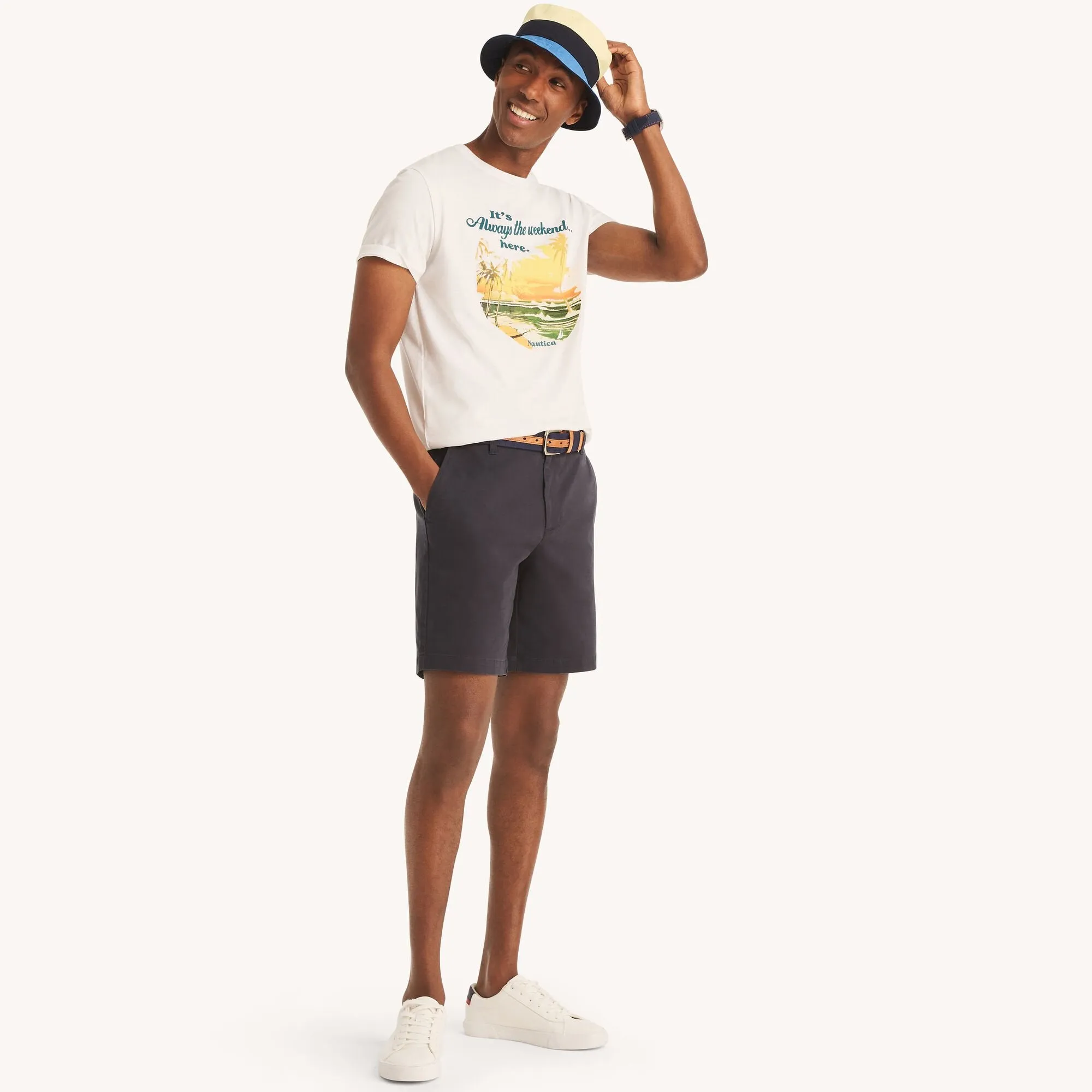 Nautica Herren Always Weekend Grafik-T-Shirt