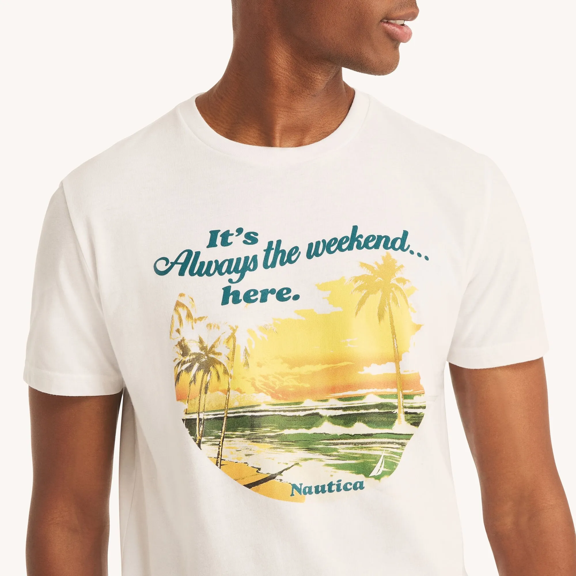 Nautica Herren Always Weekend Grafik-T-Shirt