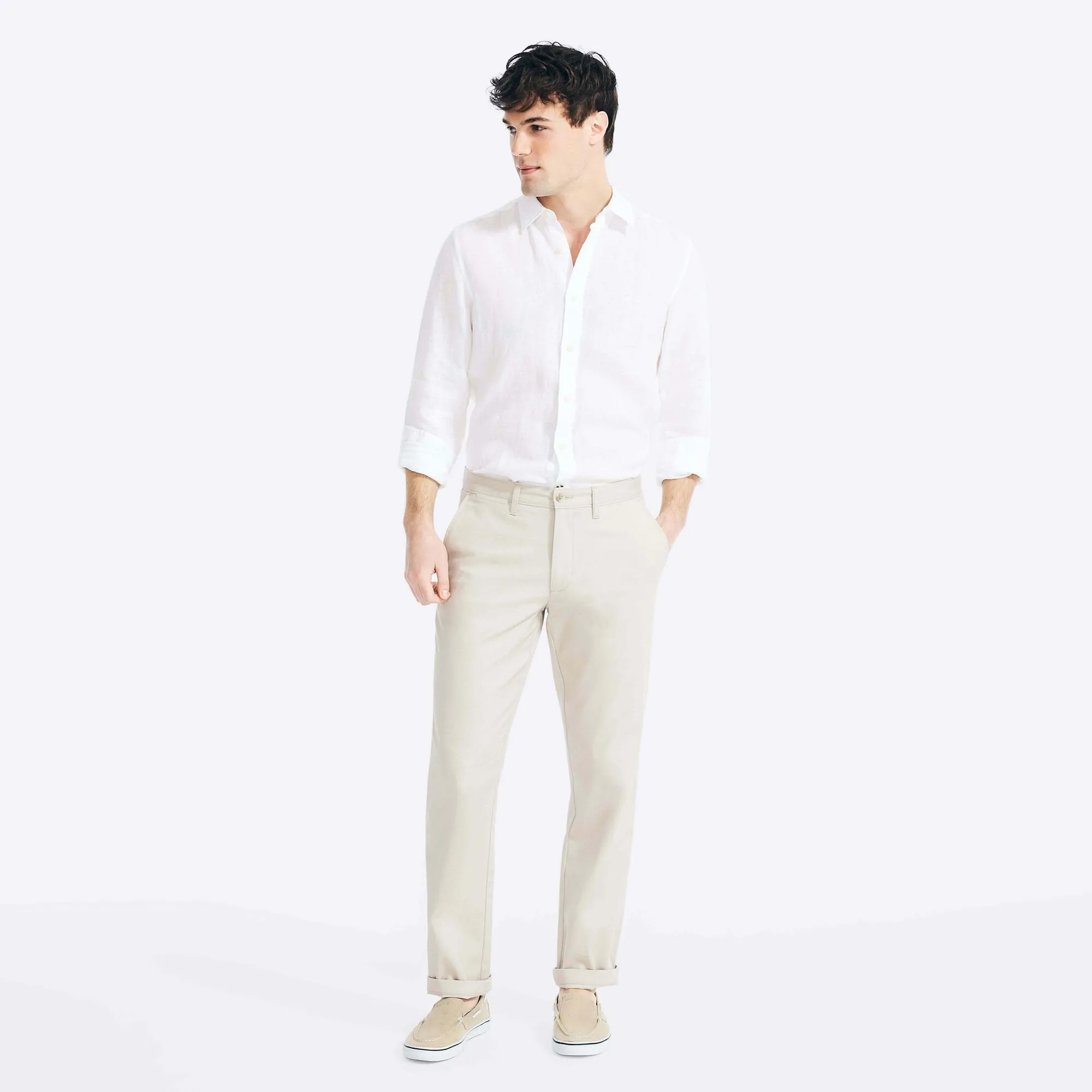 Nautica Herren Classic Fit Knitterfreie Deck Hose