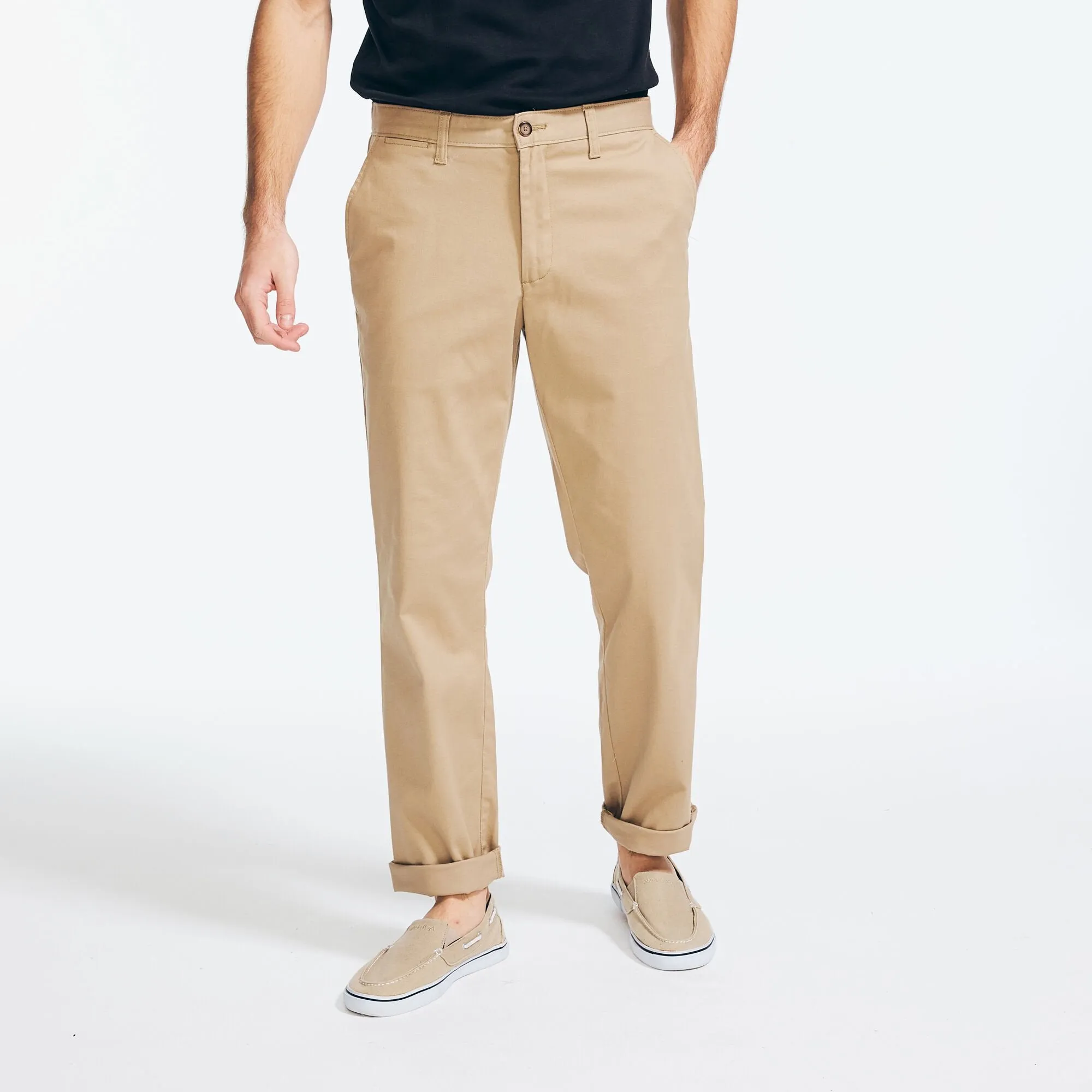 Nautica Herren Classic Fit Knitterfreie Deck Hose