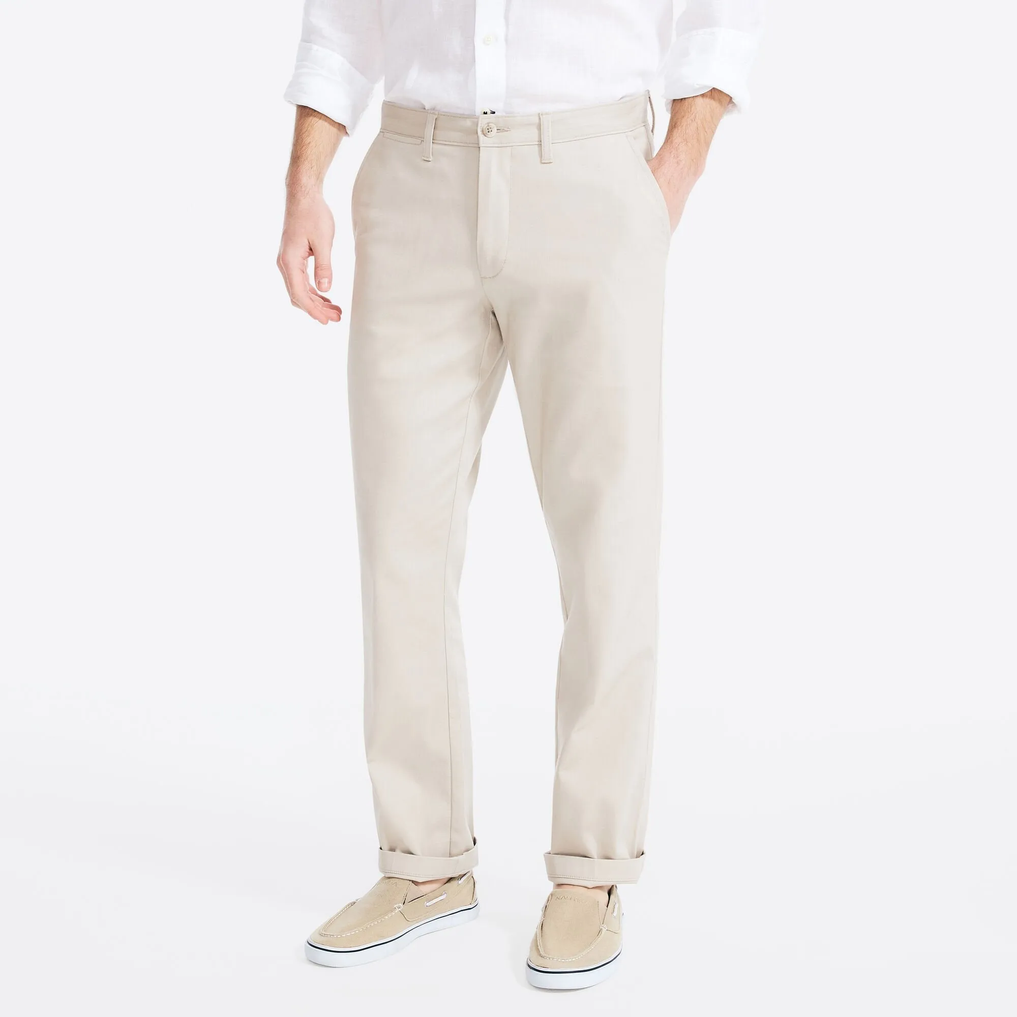 Nautica Herren Classic Fit Knitterfreie Deck Hose