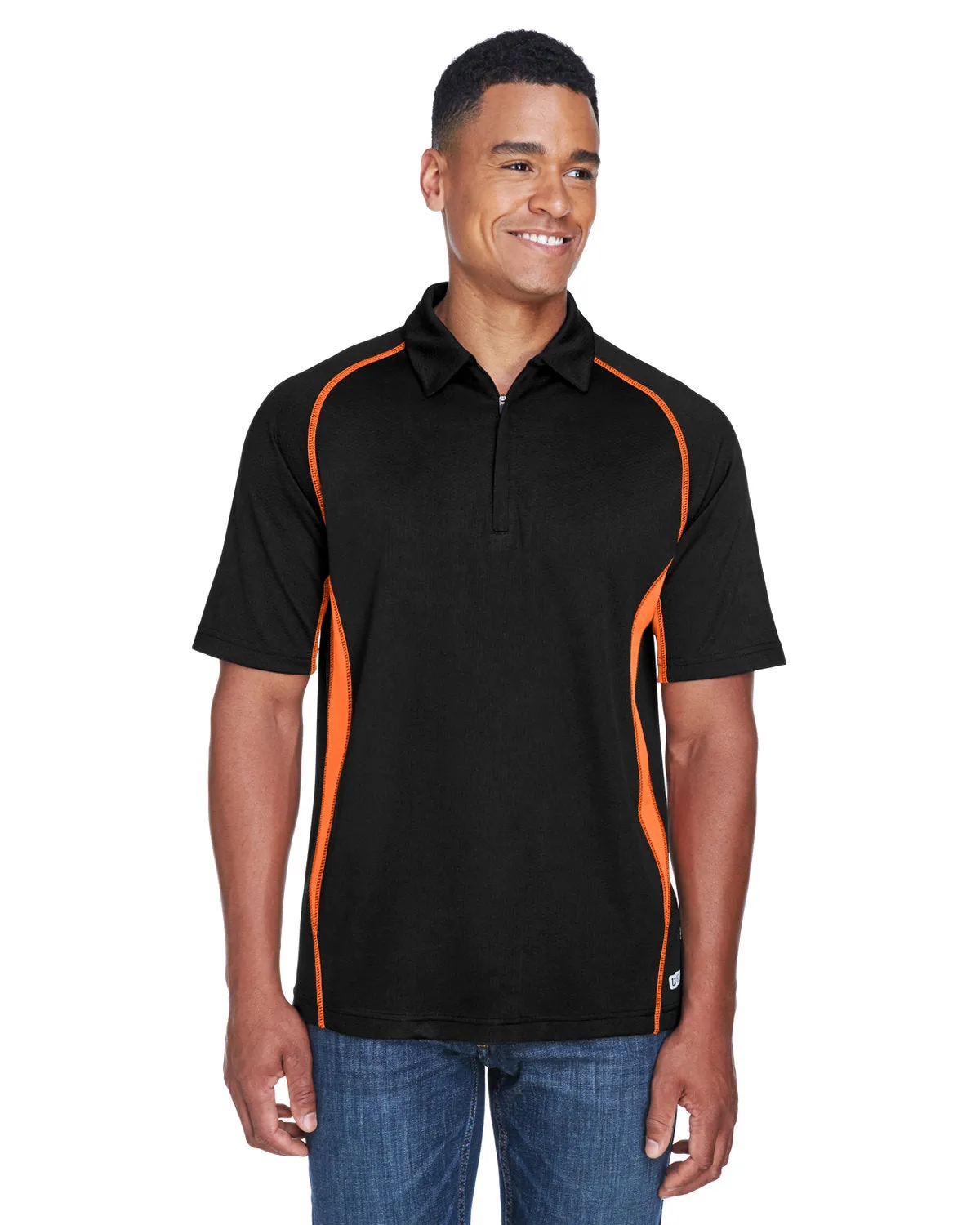 North End 88657 Herren Serac UTK Cool-Logik Performance Reißverschluss-Polo