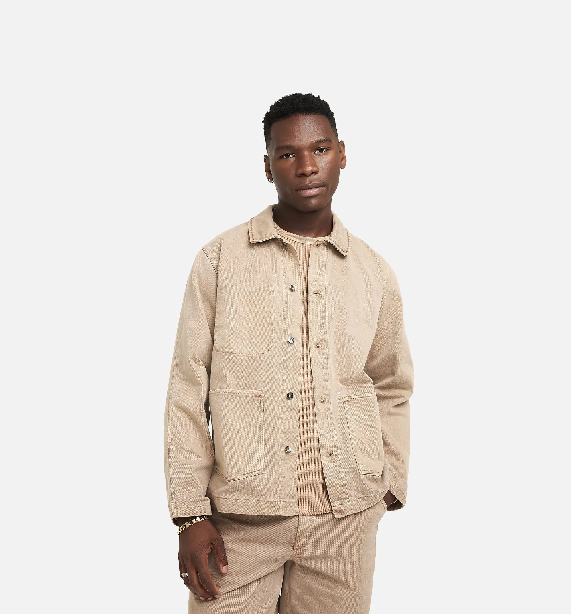 NSW Life Button-Up Herrenjacke - Braun
