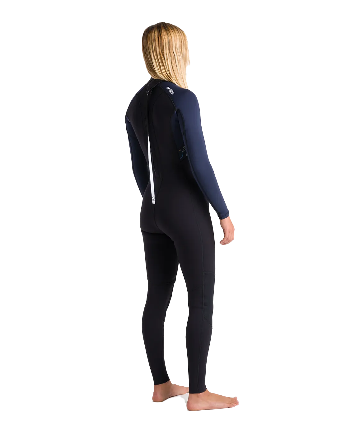 NuWave Element 3/2mm Taucheranzug mit Rückenzip in Schwarz, Schiefer & Safran