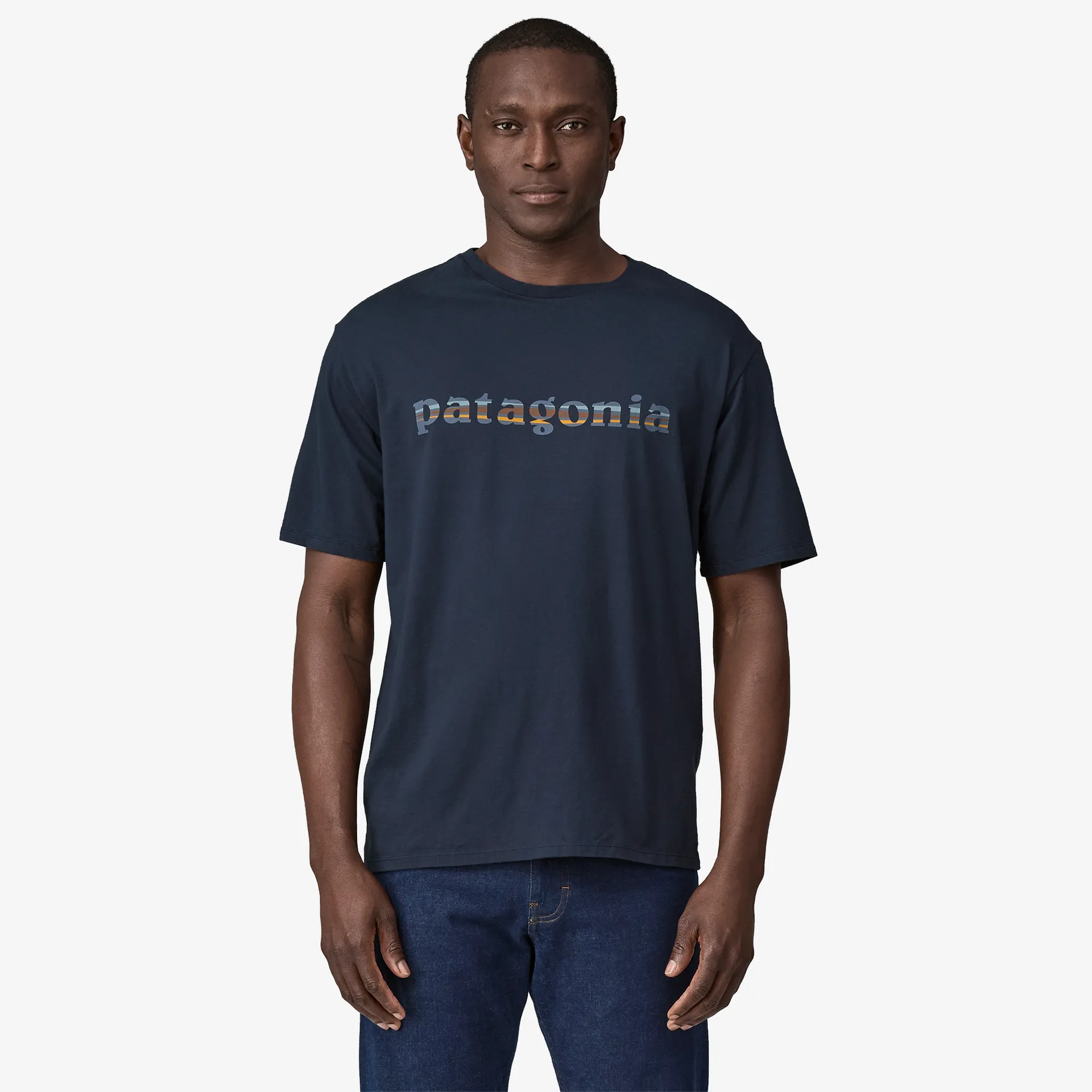 Patagonia Herren T-Shirts Herren '73 Text Logo Bio-Baumwoll-T-Shirt