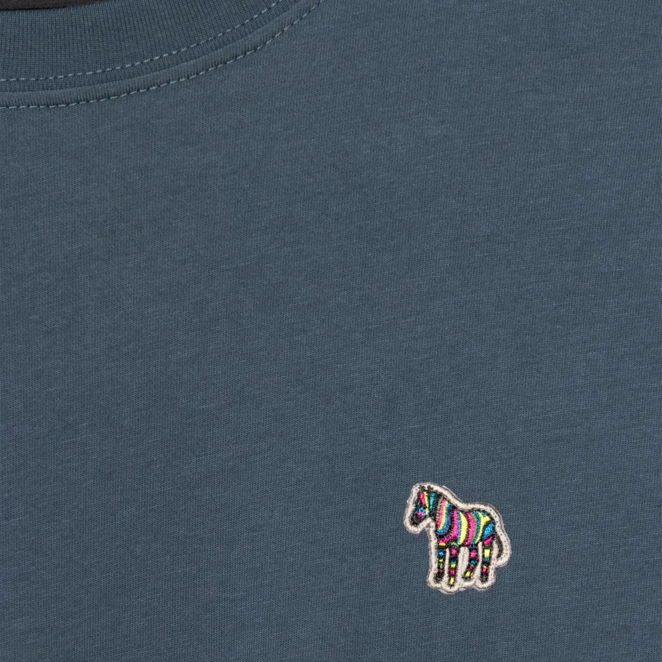 Paul Smith Bio-Baumwolle Zebra-Logo T-Shirt Tintenblau
