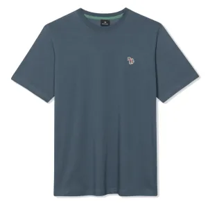 Paul Smith Bio-Baumwolle Zebra-Logo T-Shirt Tintenblau