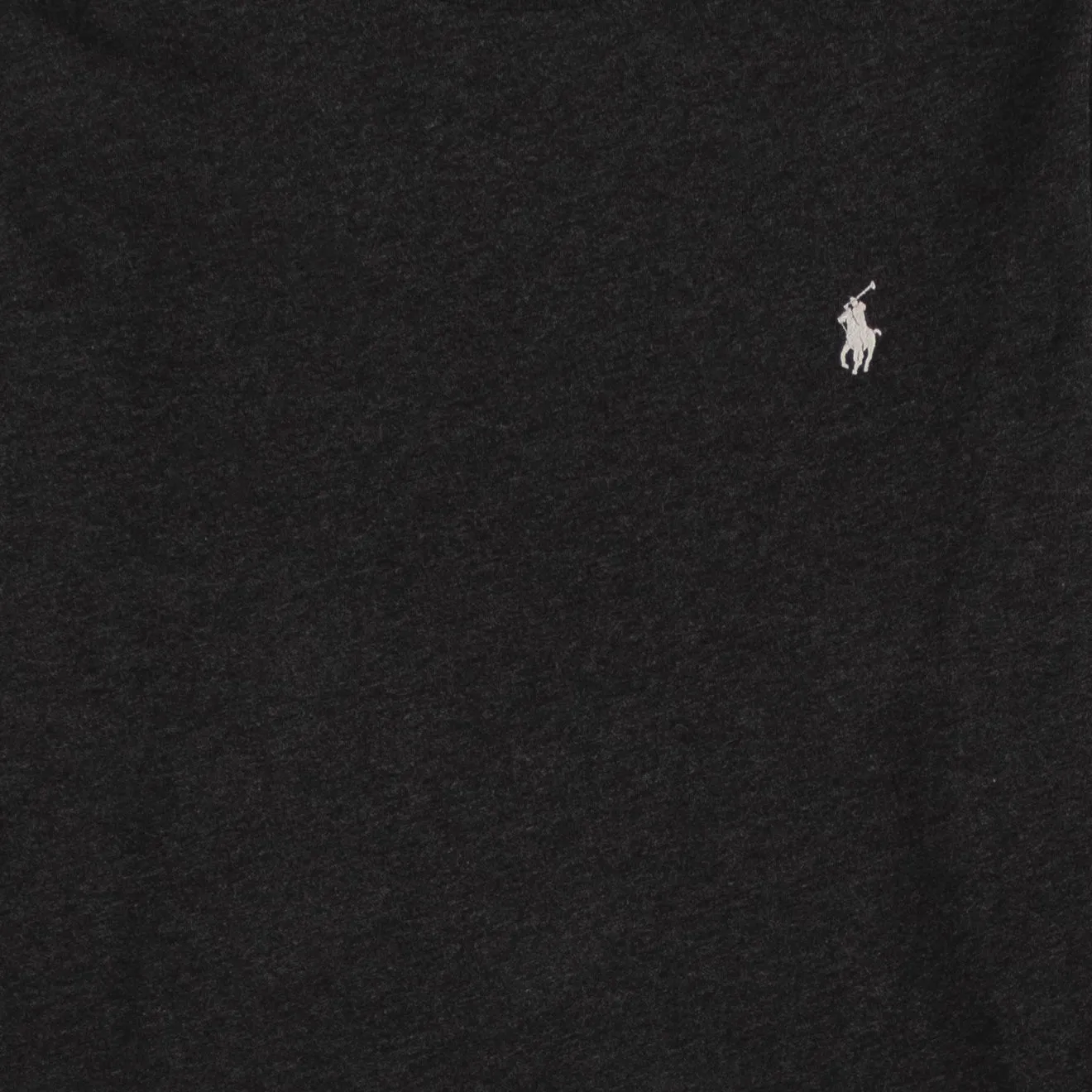Polo Ralph Lauren Custom Slim Fit Baumwoll-Langarm-T-Shirt Schwarz Melange