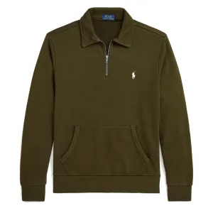 Polo Ralph Lauren Loopback-Fleece Viertelreißverschluss Sweatshirt Dunkles Loden