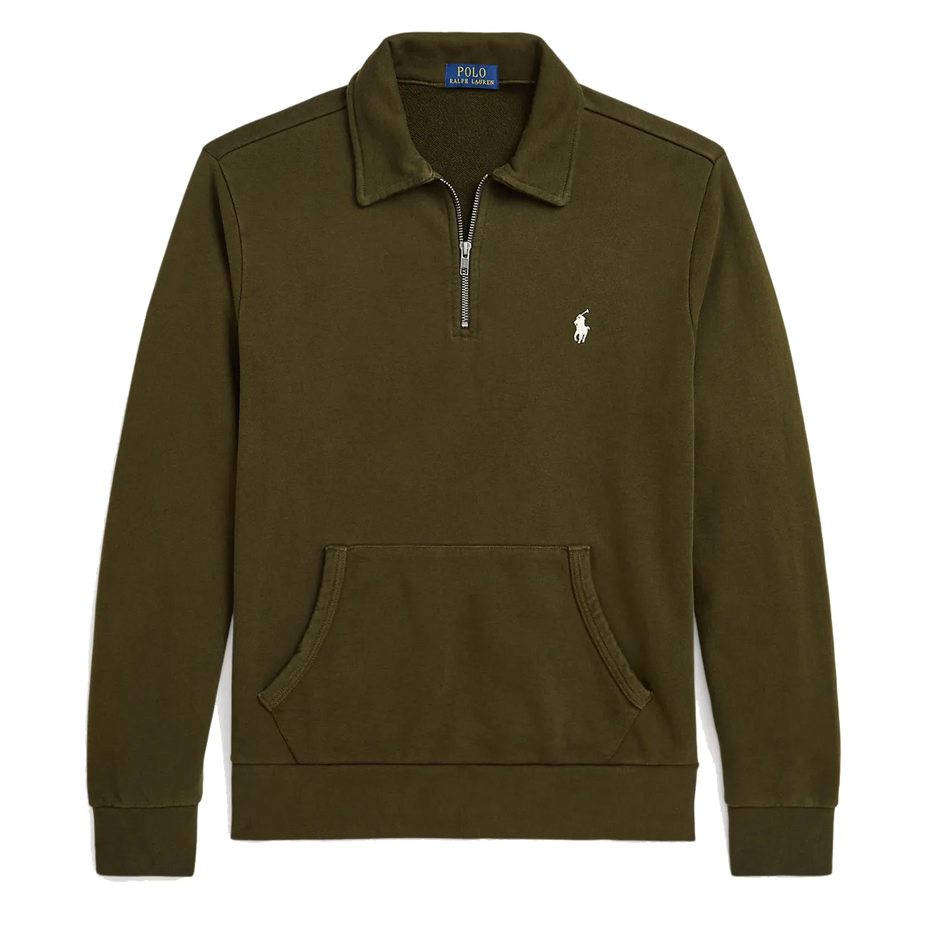 Polo Ralph Lauren Loopback-Fleece Viertelreißverschluss Sweatshirt Dunkles Loden