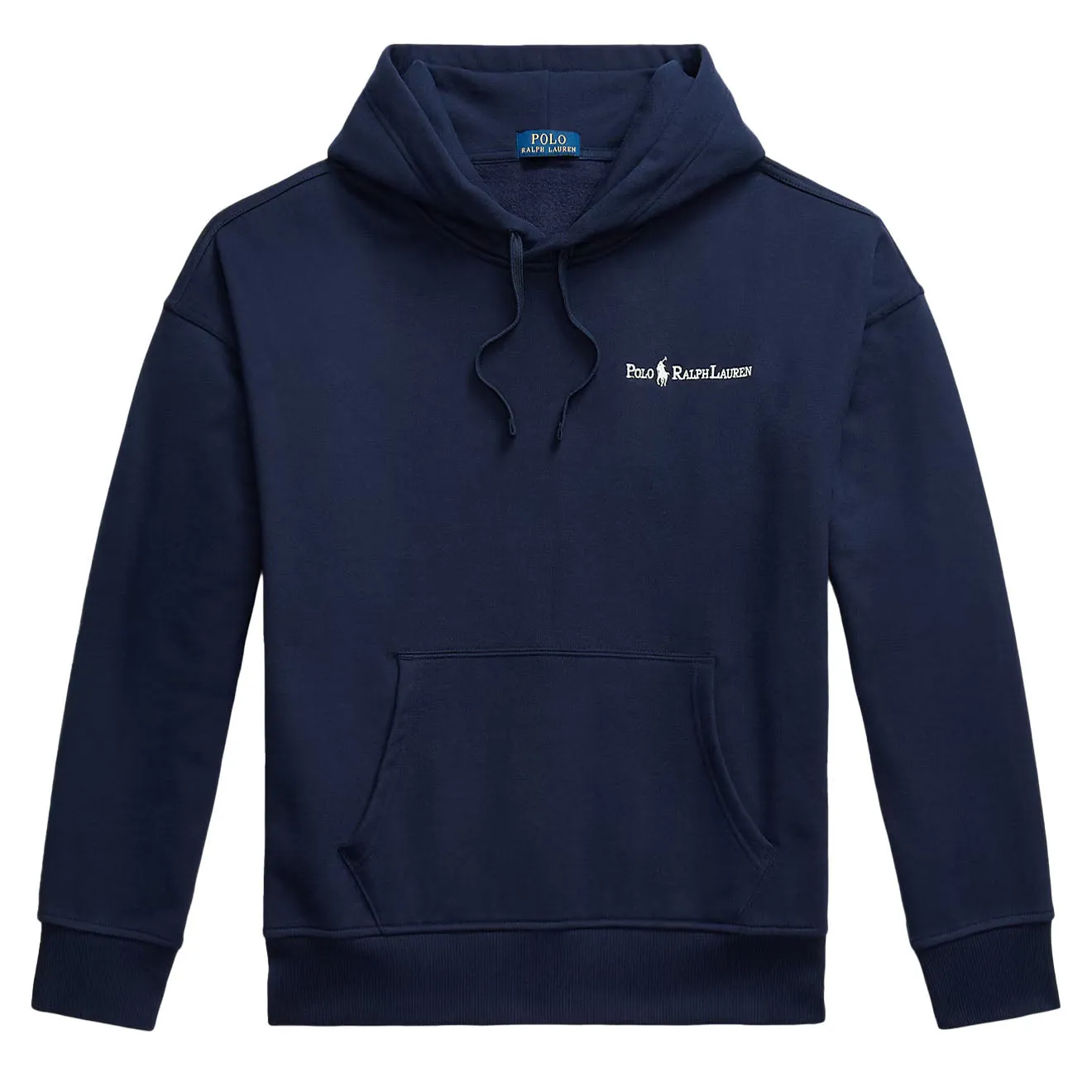 Polo Ralph Lauren Logo Fleece Hoodie mit lockerer Passform in Cruise Navy