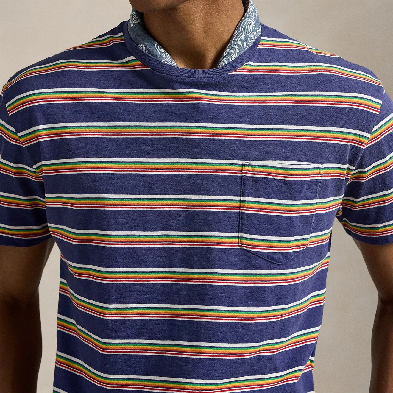 Polo Ralph Lauren Kurzarm T-Shirt Klassisch Neu Klassisch Marineblau Multi