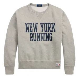 Polo Ralph Lauren Vintage Fit Fleece Sweatshirt mit Aufdruck in Dunkel Sport Heather