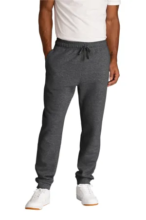 Port & Company Herren Core Fleece Joggerhose mit Taschen - Heather Dunkelgrau