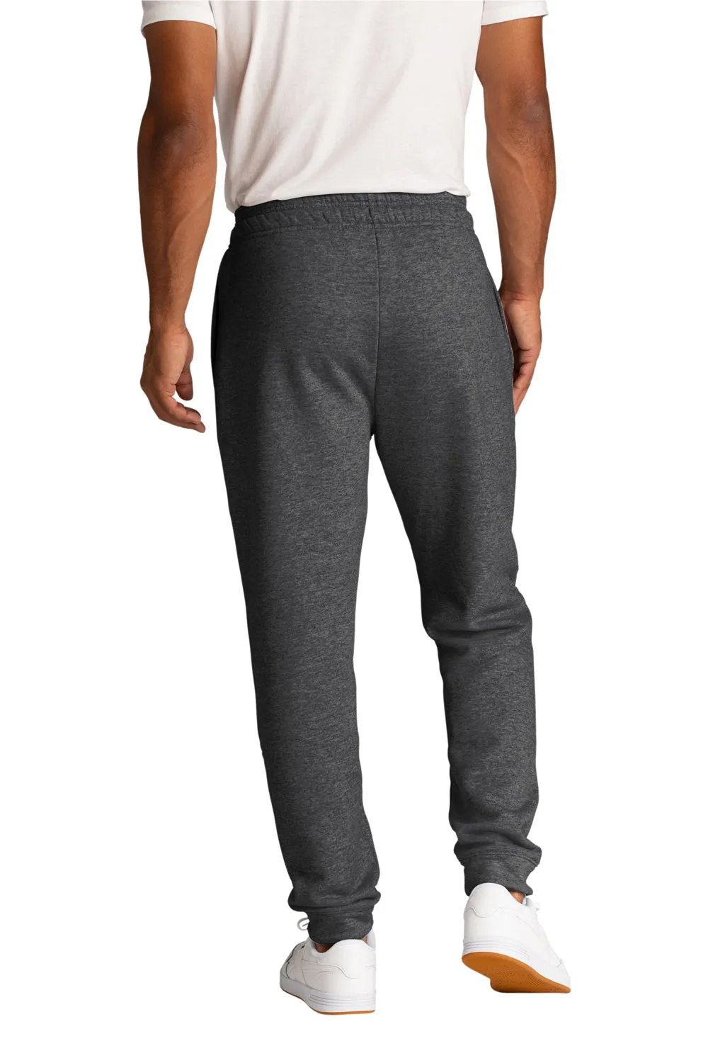 Port & Company Herren Core Fleece Joggerhose mit Taschen - Heather Dunkelgrau