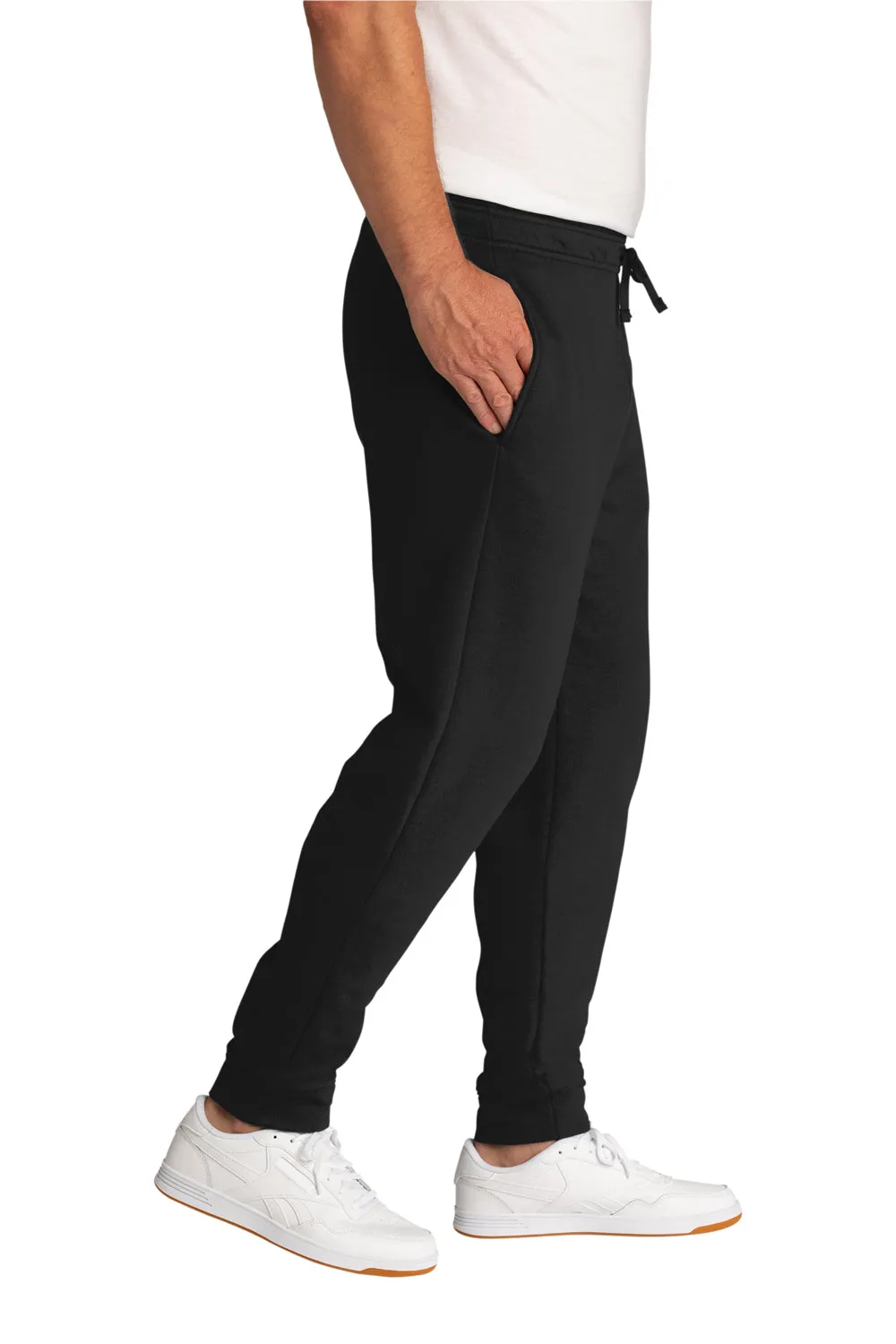 Port & Company Herren Core Fleece Joggerhose mit Taschen - Tiefschwarz