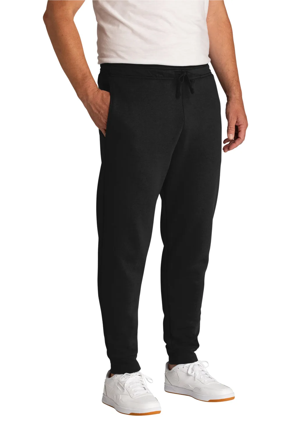 Port & Company Herren Core Fleece Joggerhose mit Taschen - Tiefschwarz