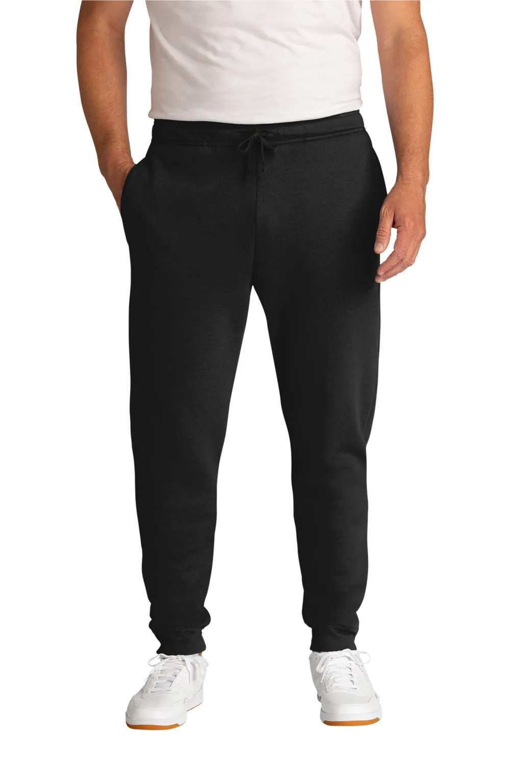 Port & Company Herren Core Fleece Joggerhose mit Taschen - Tiefschwarz