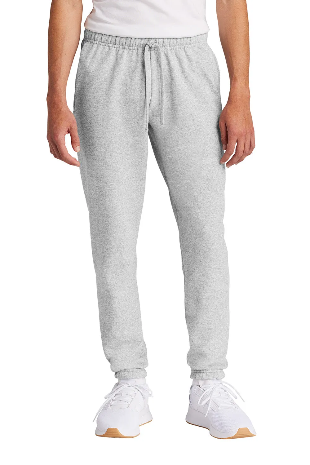 Port & Company Herren Core Fleece Sweathose mit Taschen - Aschgrau