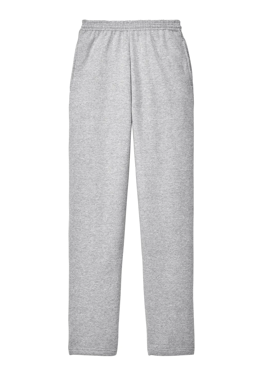Port & Company Herren Core Pill Resistente Fleece Sweatpants mit offenem Bund und Taschen - Aschgrau