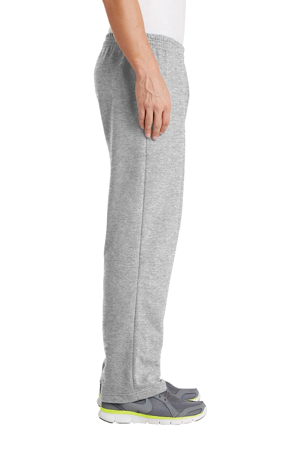 Port & Company Herren Core Pill Resistente Fleece Sweatpants mit offenem Bund und Taschen - Aschgrau