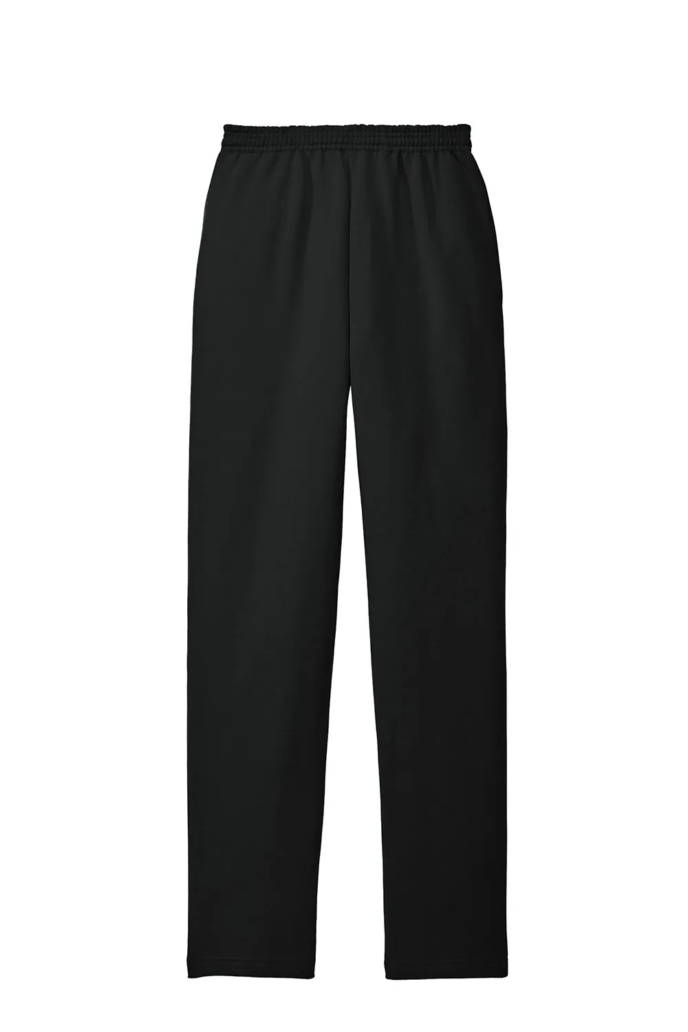 Port & Company Herren Core Pill Resistente Fleece Sweatpants mit offenem Bund und Taschen - Tiefschwarz