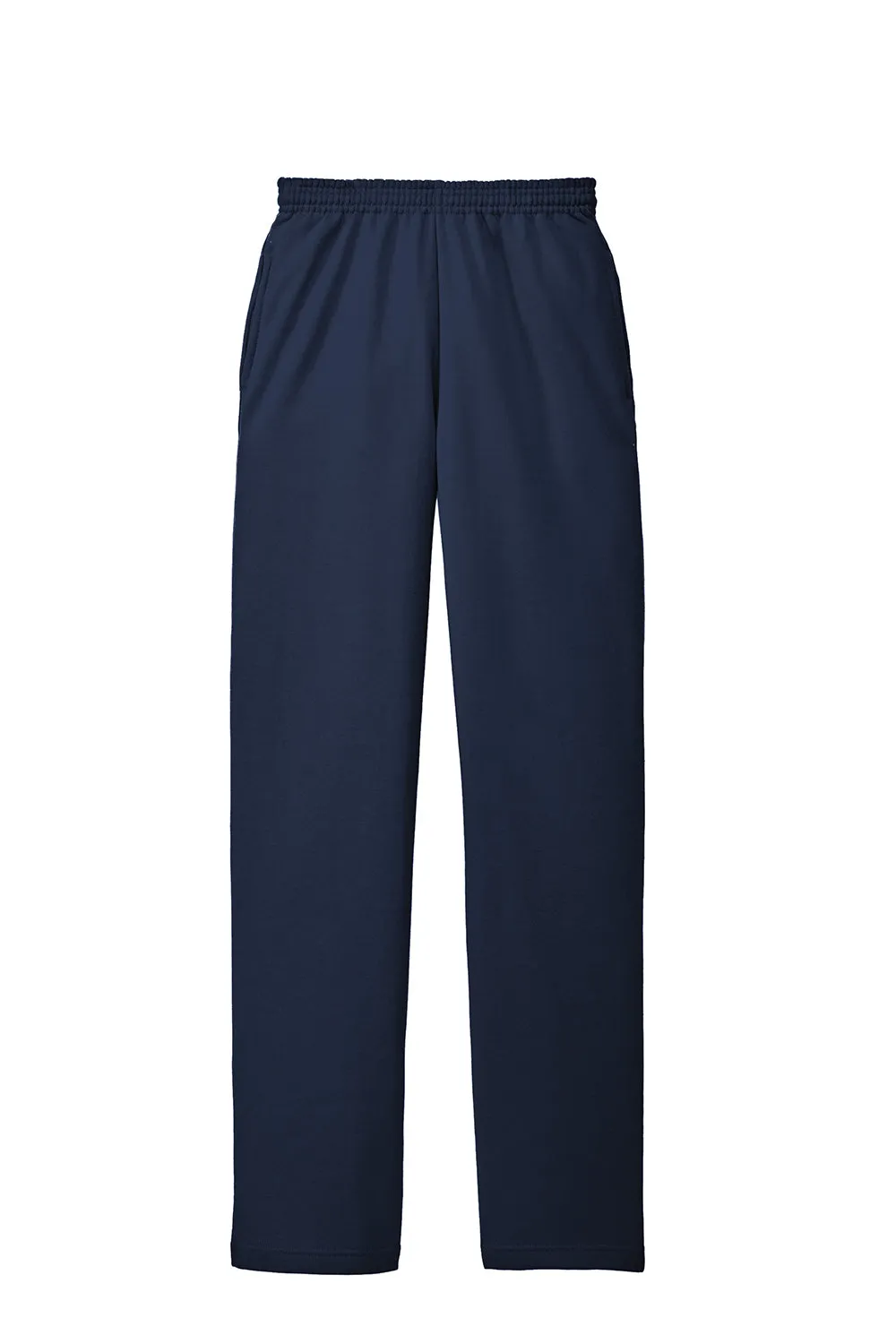 Port & Company Herren Core Pill Resistente Fleece Sweatpants mit offenem Bund und Taschen - Marineblau