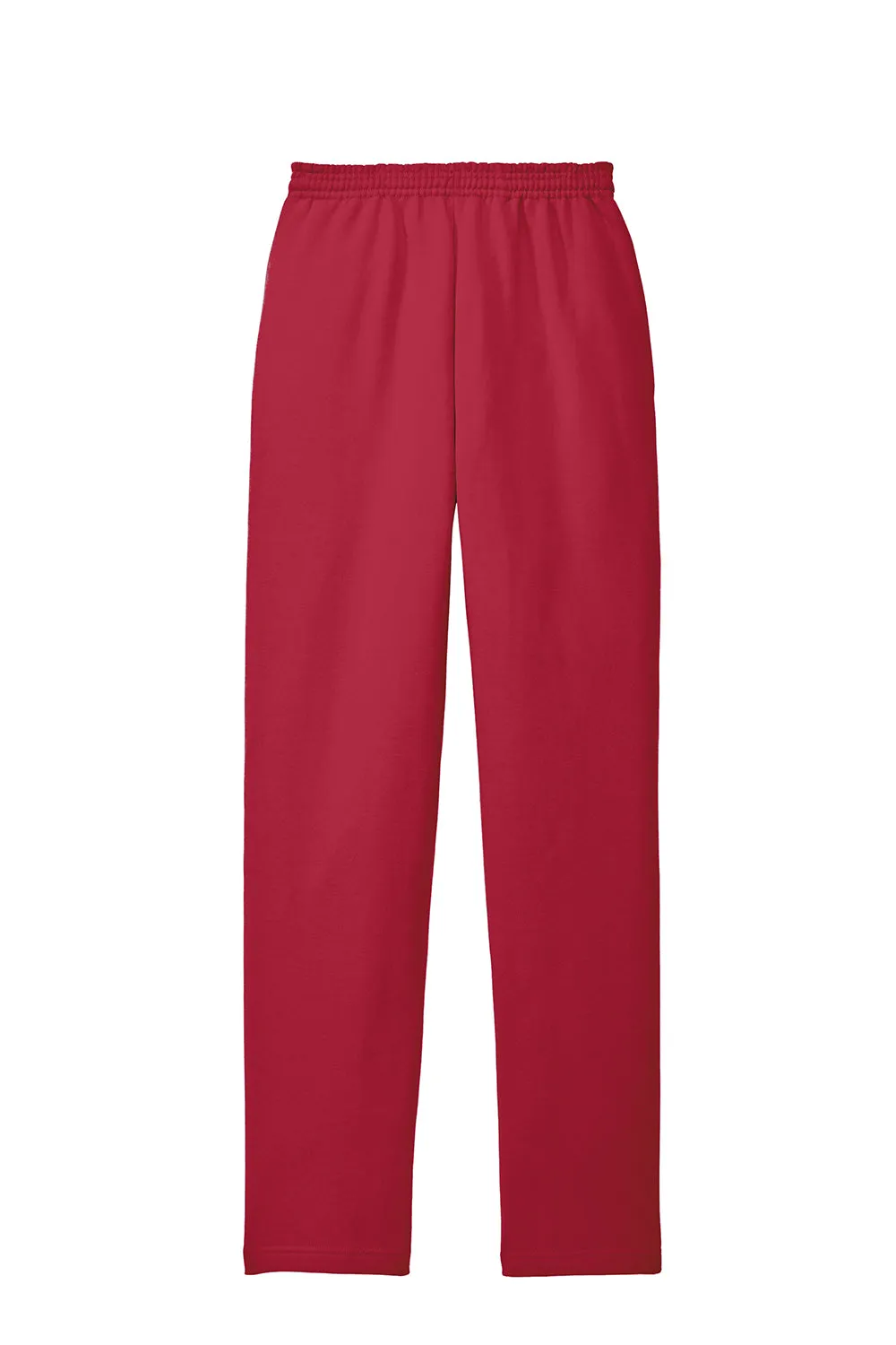 Port & Company Herren Core Pill Resistente Fleece Sweatpants mit offenem Bund und Taschen - Rot