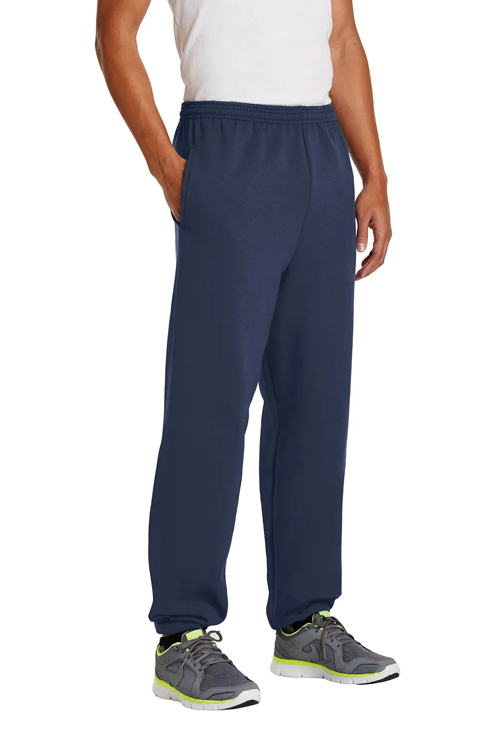 Port & Company Herren Essential Pill Resistente Fleece Jogginghose mit Taschen - Marineblau