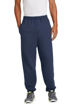 Port & Company Herren Essential Pill Resistente Fleece Jogginghose mit Taschen - Marineblau