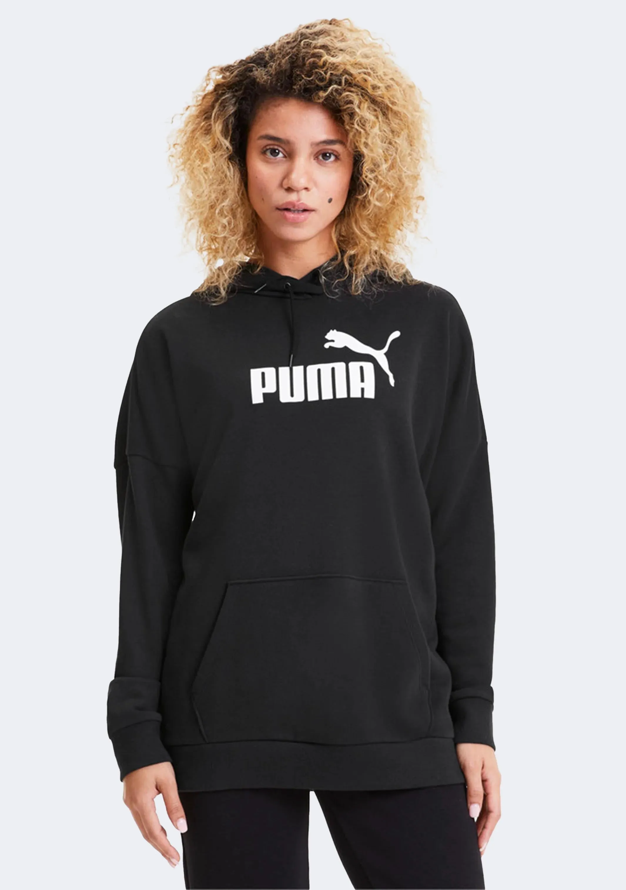 Puma Damen Essentials Hoodie mit verlängertem Logo