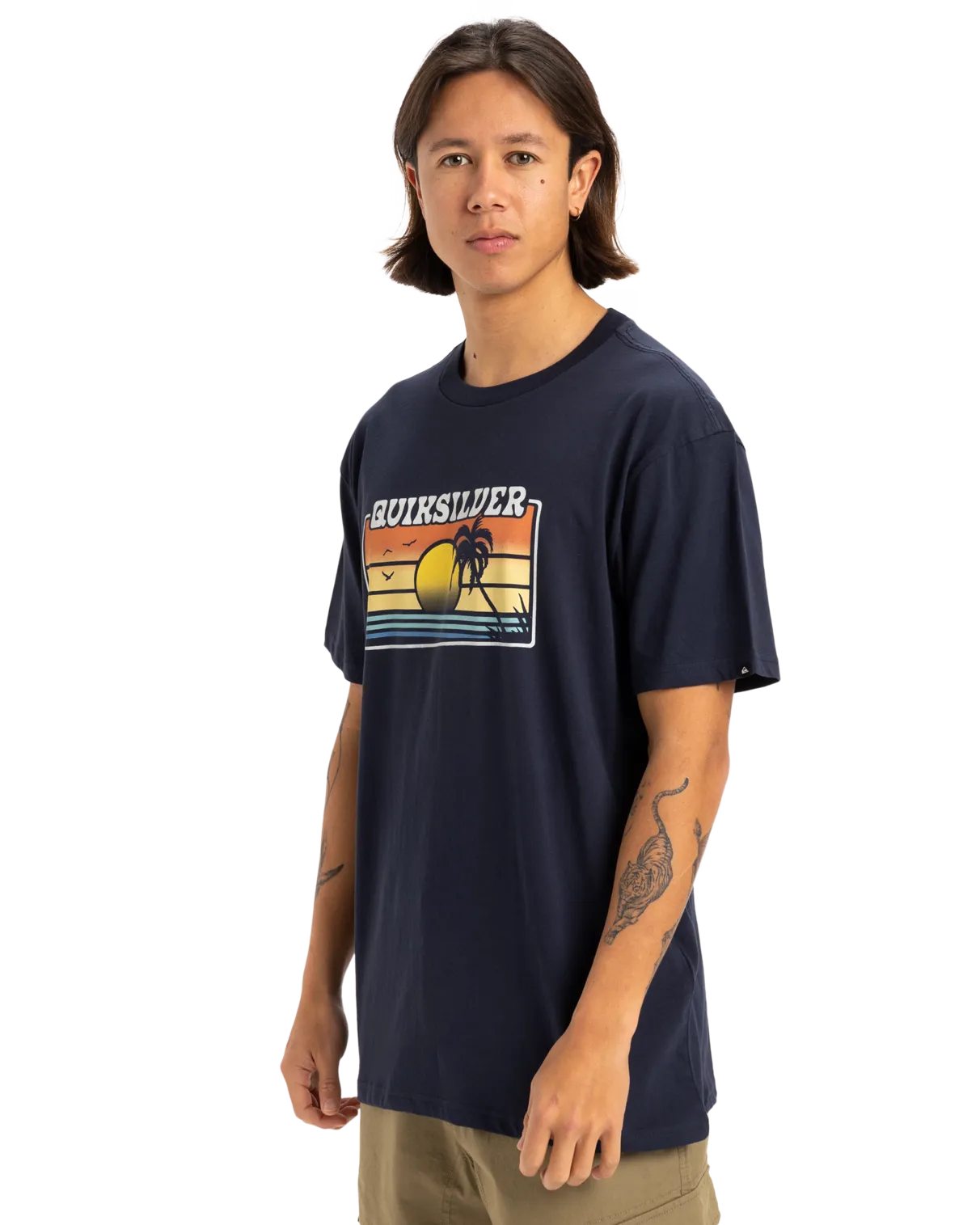Quiksilver Kleidung Sonnenverblasstes T-Shirt in Dunkelblau